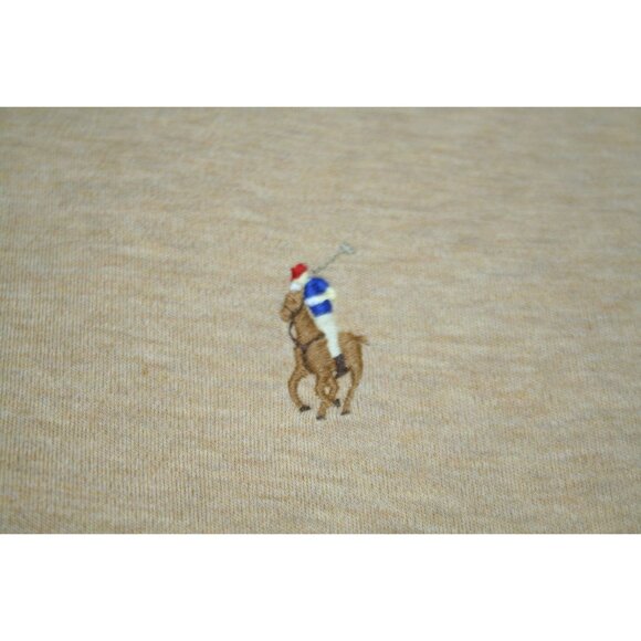 Polo Ralph Lauren Mens 2XLT Long Sleeve Polo Tan/Gold Classic Preppy Old Money - Picture 3 of 7